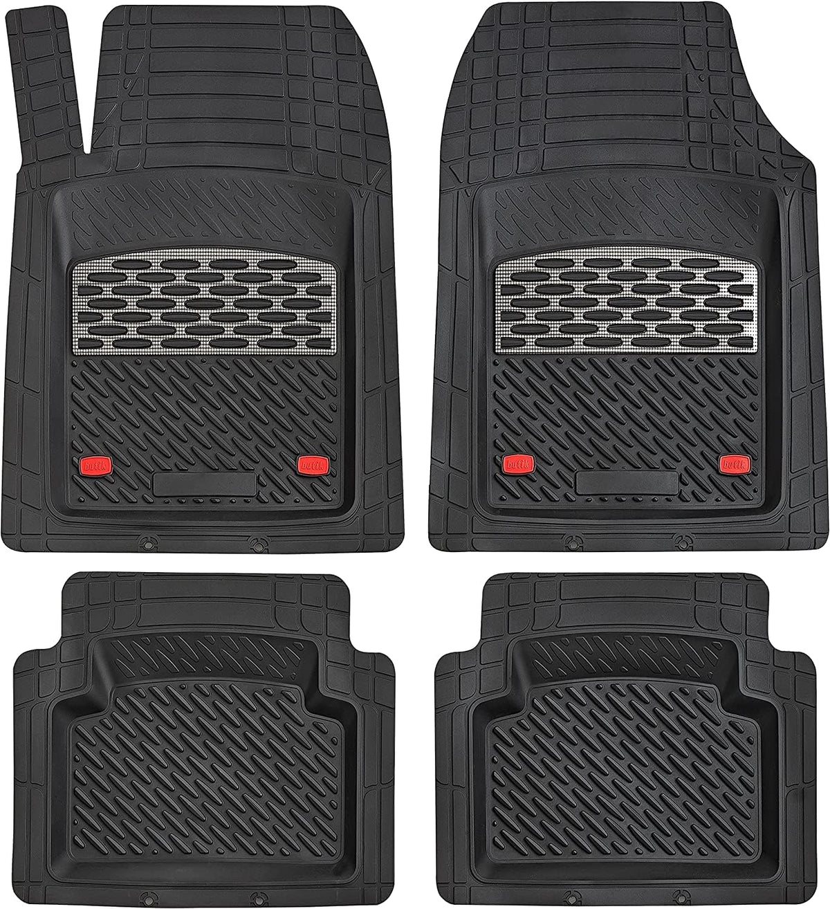 Yellow Two-Tone All Weather Car Floor Mats L73022
