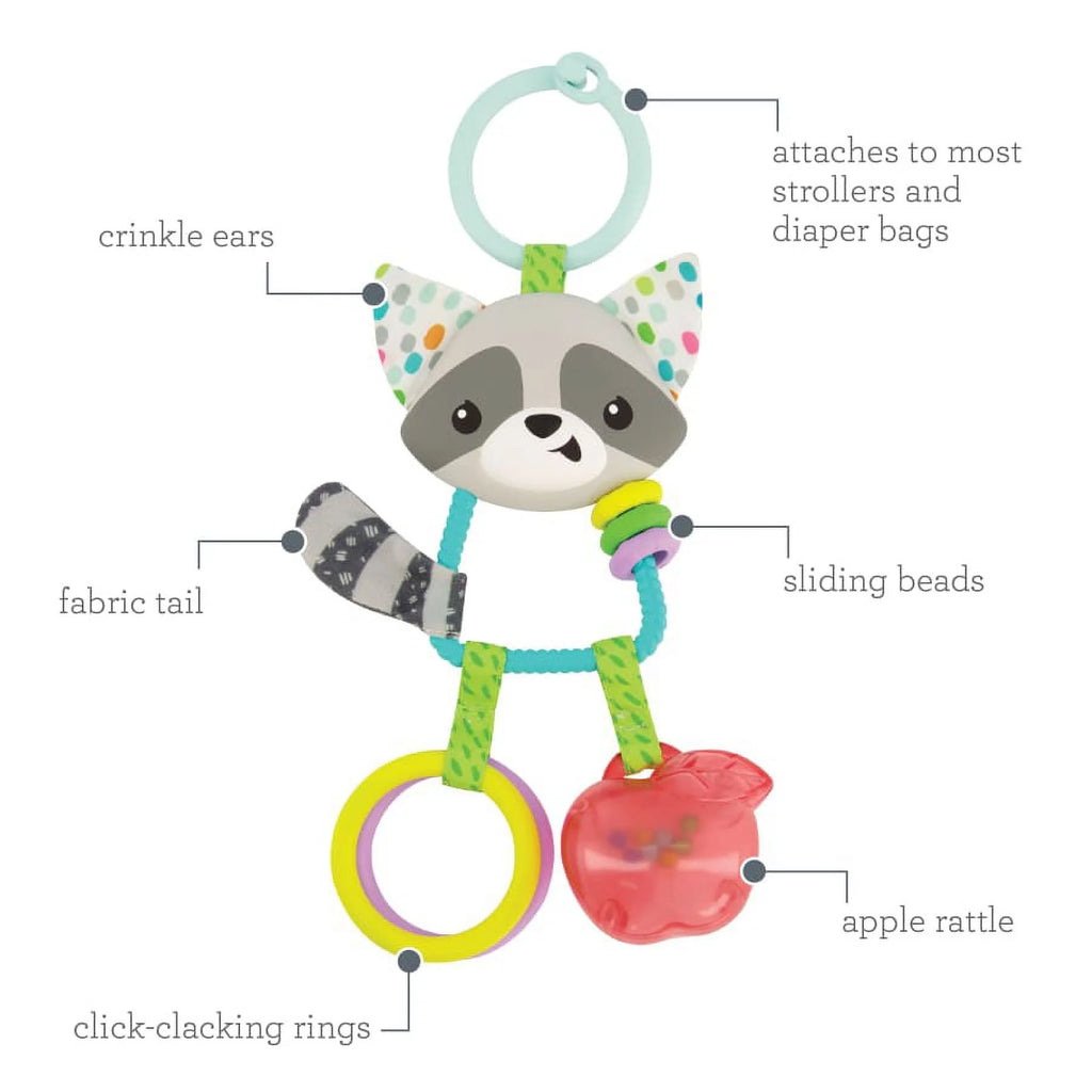 Multicolor Raccoon Rattle P7043