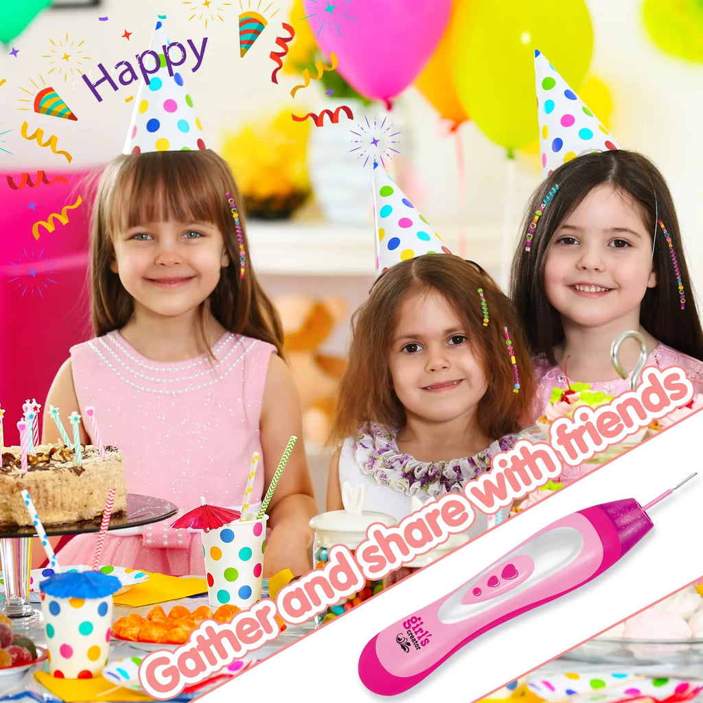Hair Braider Jewellery Kit Crystal Hair Beader Kits Toys for Kids Q392441