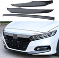 3PCS ABS Front Grille Cover Moulding Trim Front Bumper Lip (carbon fiber) Pack of 2 C16827