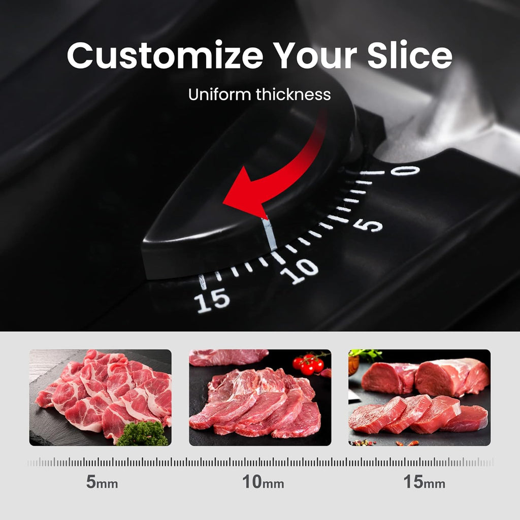 Electric Food Slicer with 7.5 Stainless Steel Blade G1343
