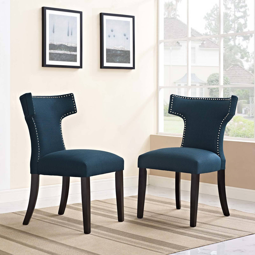 Wheatgrass Fabric Dining Side Chair Set of 2 O9163