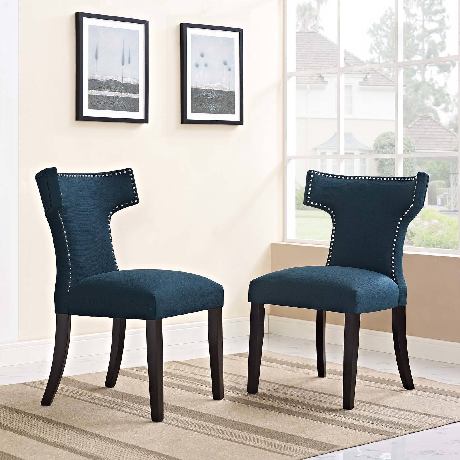 Wheatgrass Fabric Dining Side Chair Set of 2 O9163
