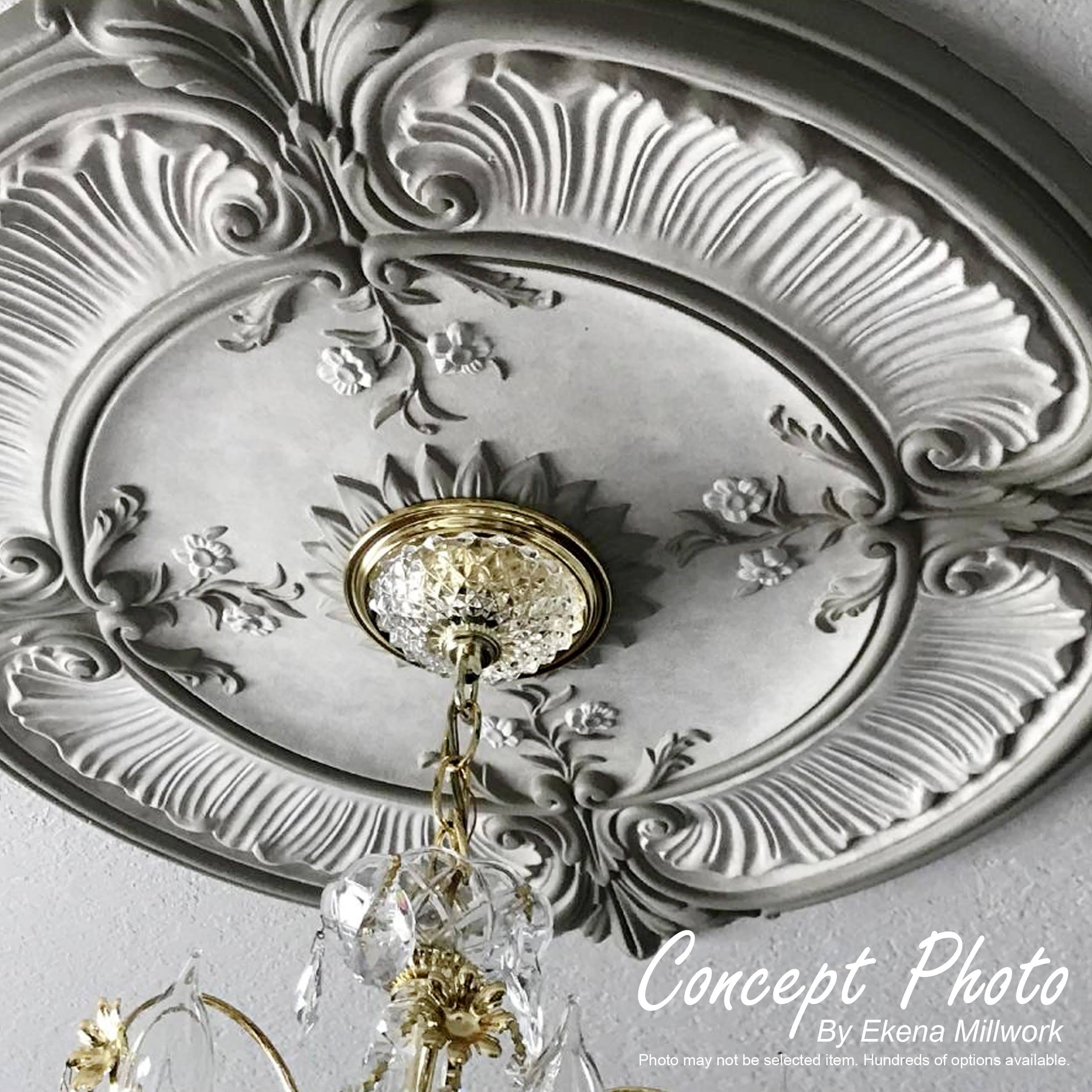 Traditional Ceiling Medallion Hand-Painted Rubbed Bronze O27587