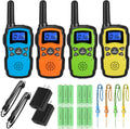 Rechargeable 4 Pack 2 Way Radio Walkie Talkies with 2 USB Chargers 12000mAh Battery I11306
