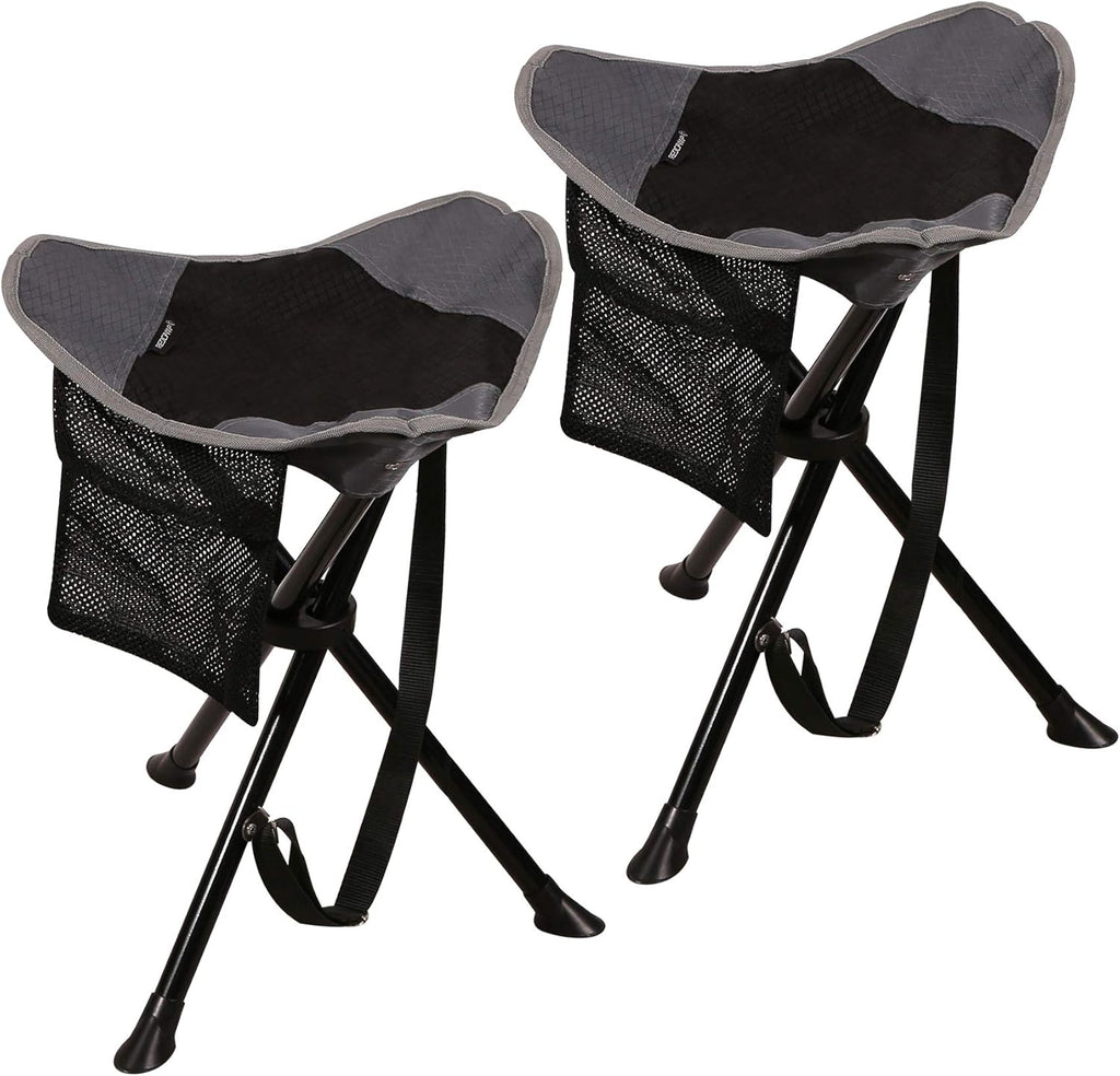 Black and Gray 2-Pack Folding Camping Stool W734