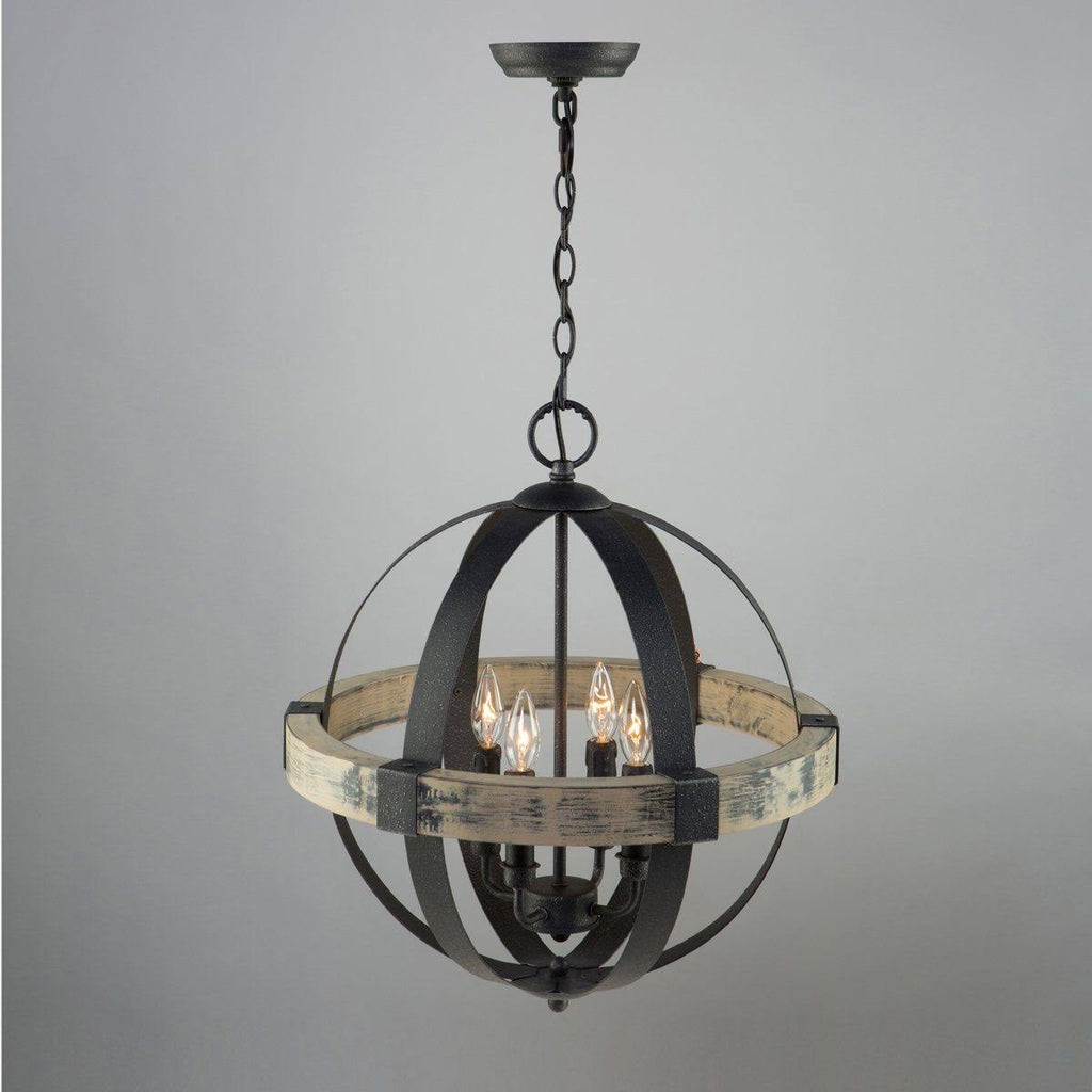 Black 4 Light Chandelier F421451