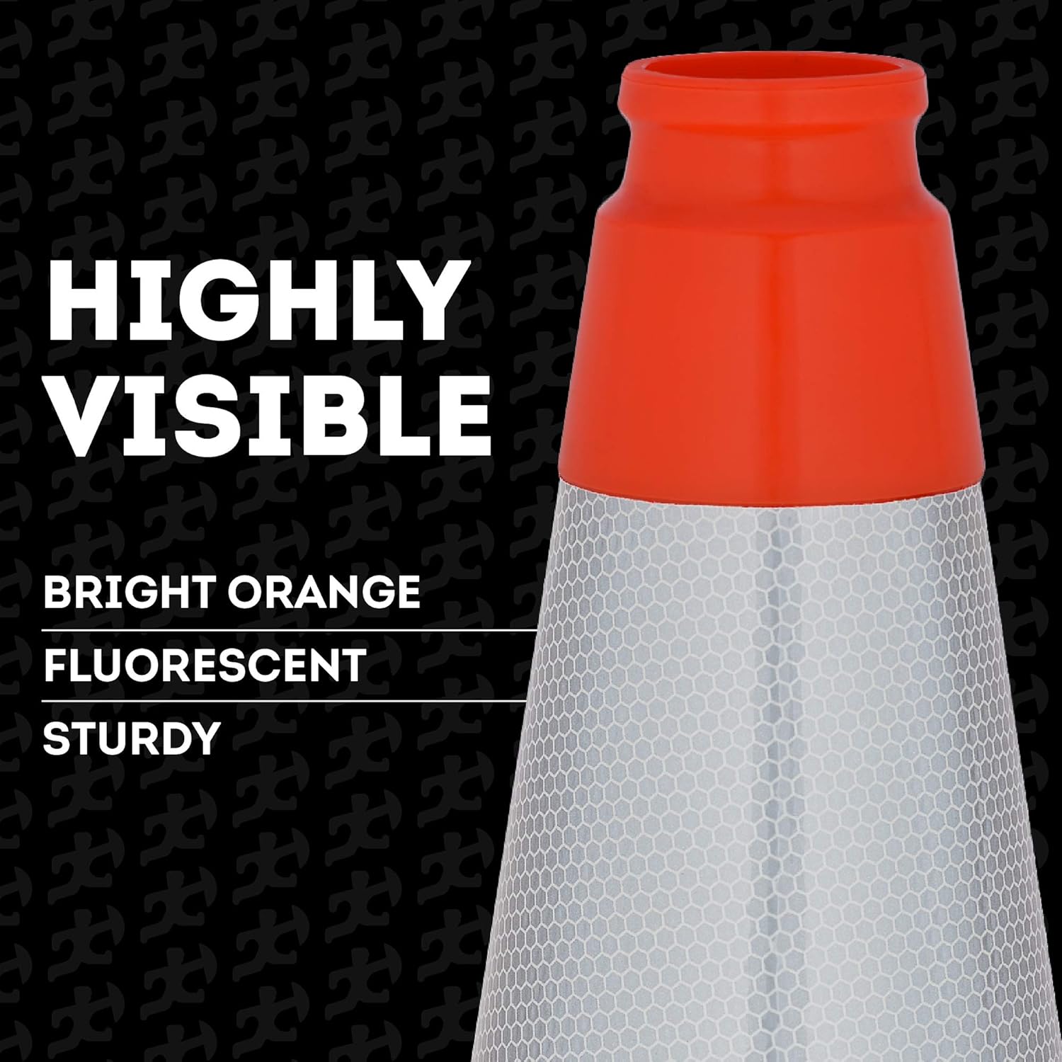 Orange PVC Plastic Traffic Cones with 6 Collar G6051