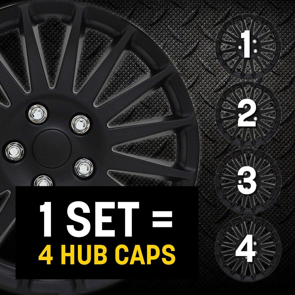 All Black Indy Wheel Cover Set of 4 Z67004