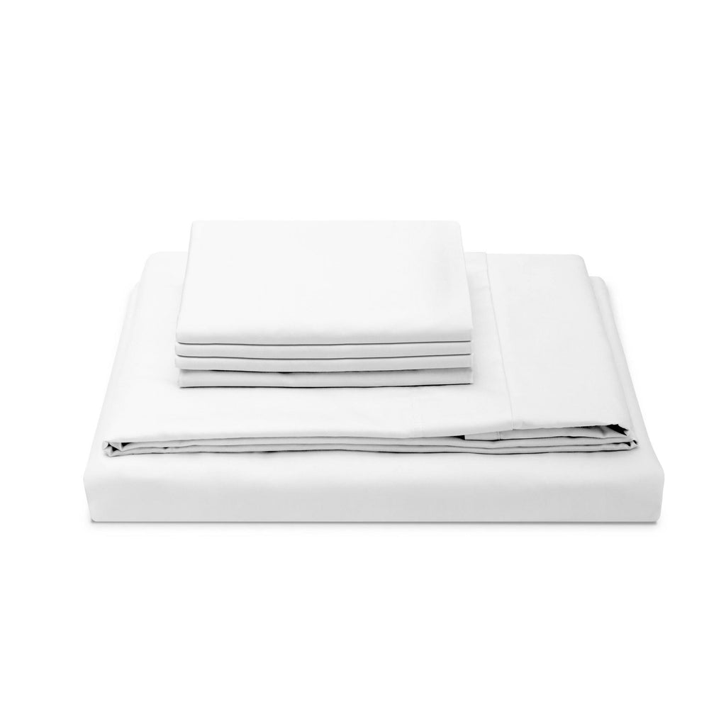 California King 6pc 300 Thread Count Percale Sheet Set White G209378