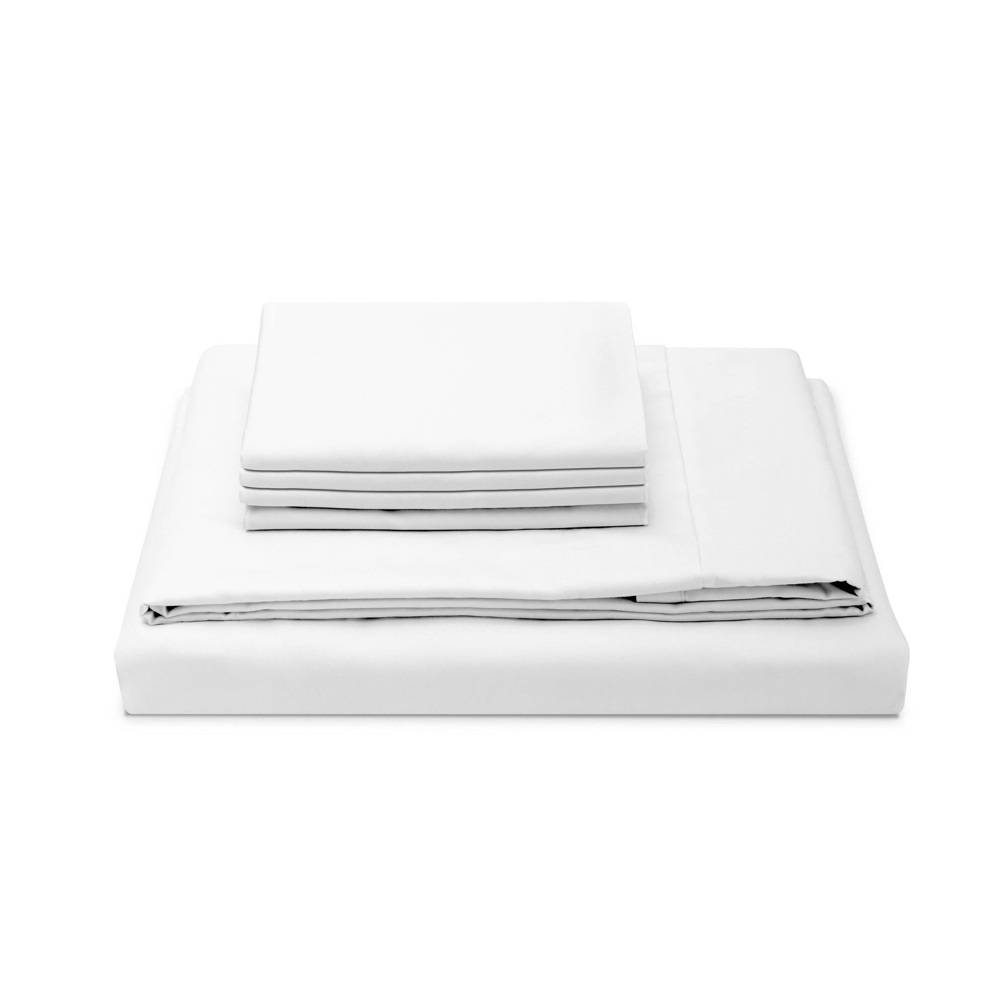 California King 6pc 300 Thread Count Percale Sheet Set White G209378
