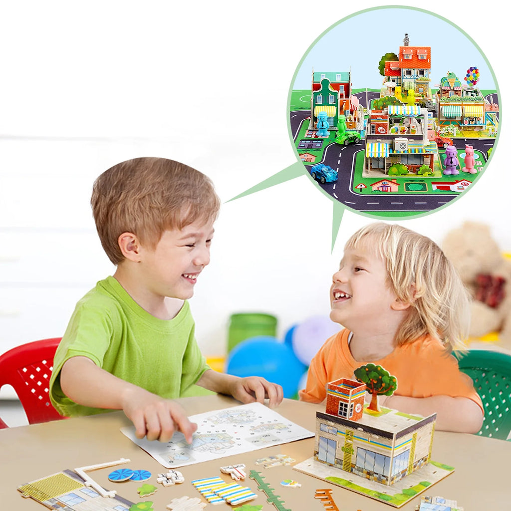 Building Blocks Set with 5 Toy Cars L632