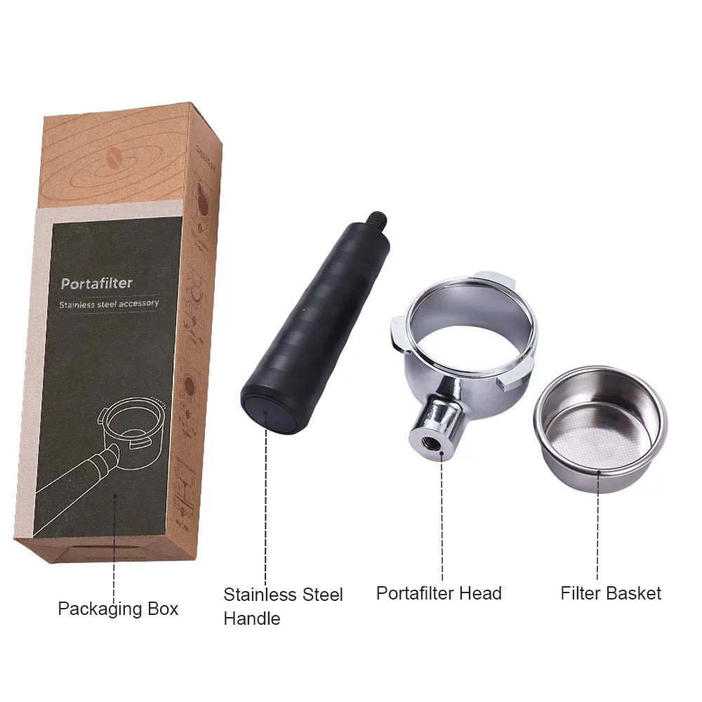 54mm Bottomless Naked Portafilter with 3 Ears Stainless Steel Replacement Parts Basket R26508