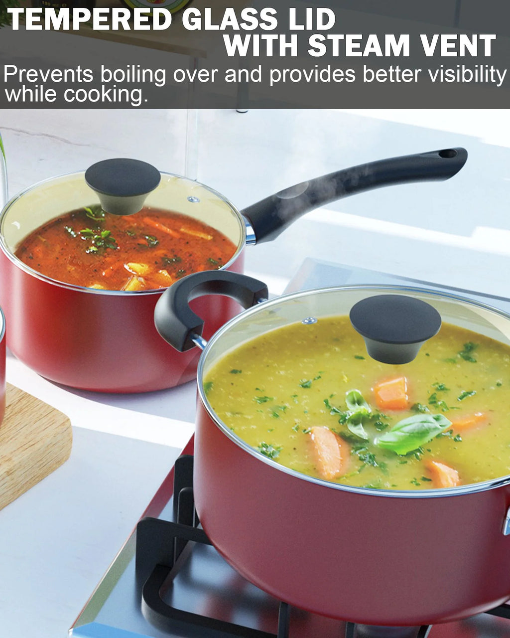 10 Piece Nonstick Ceramic Cookware Set with Lids S9976
