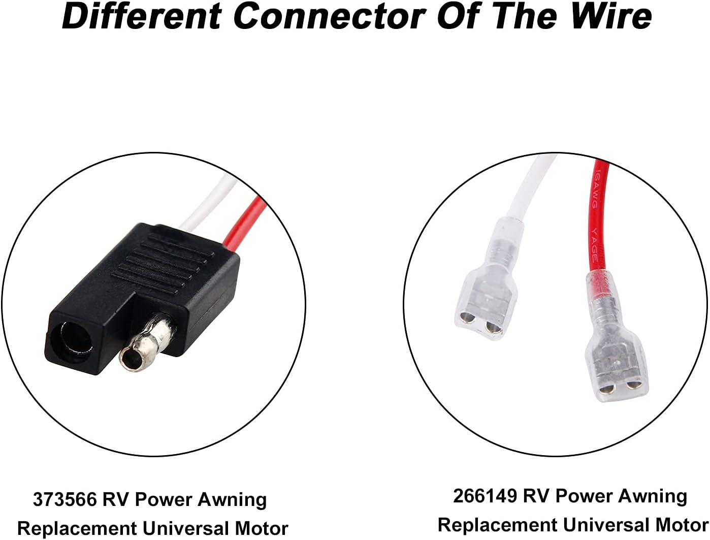 RV Power Awning Replacement Motor 12-Volt DC Pack of 2 U228