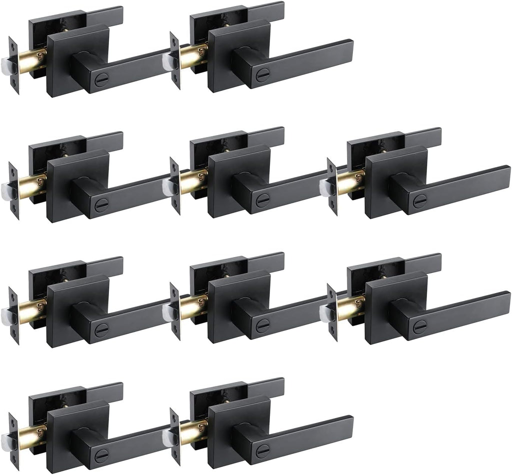 Matte Black Zinc Alloy Door Lever Lock C8040