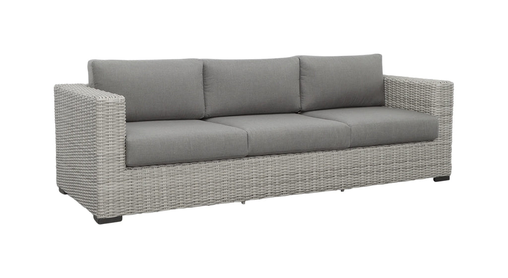 HDPE Resin Wicker Outdoor Sofa with Solution-Dyed Acrylic Covers R877