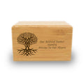 Bamboo Box Cremation Urn Large 200 Pounds Natural Brown Z392