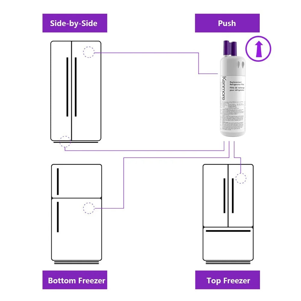 2 Pack Replacement Refrigerator Water Filter D4492