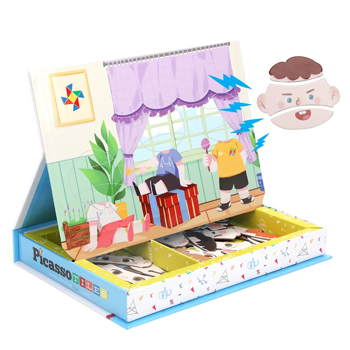 108pcs Magnetic Drawing Board Puzzle Book X73849