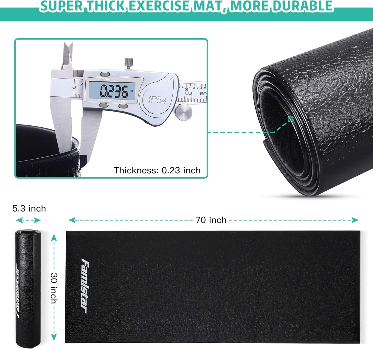 70"x30" Exercise Bike Mat Pack of 2 P667923