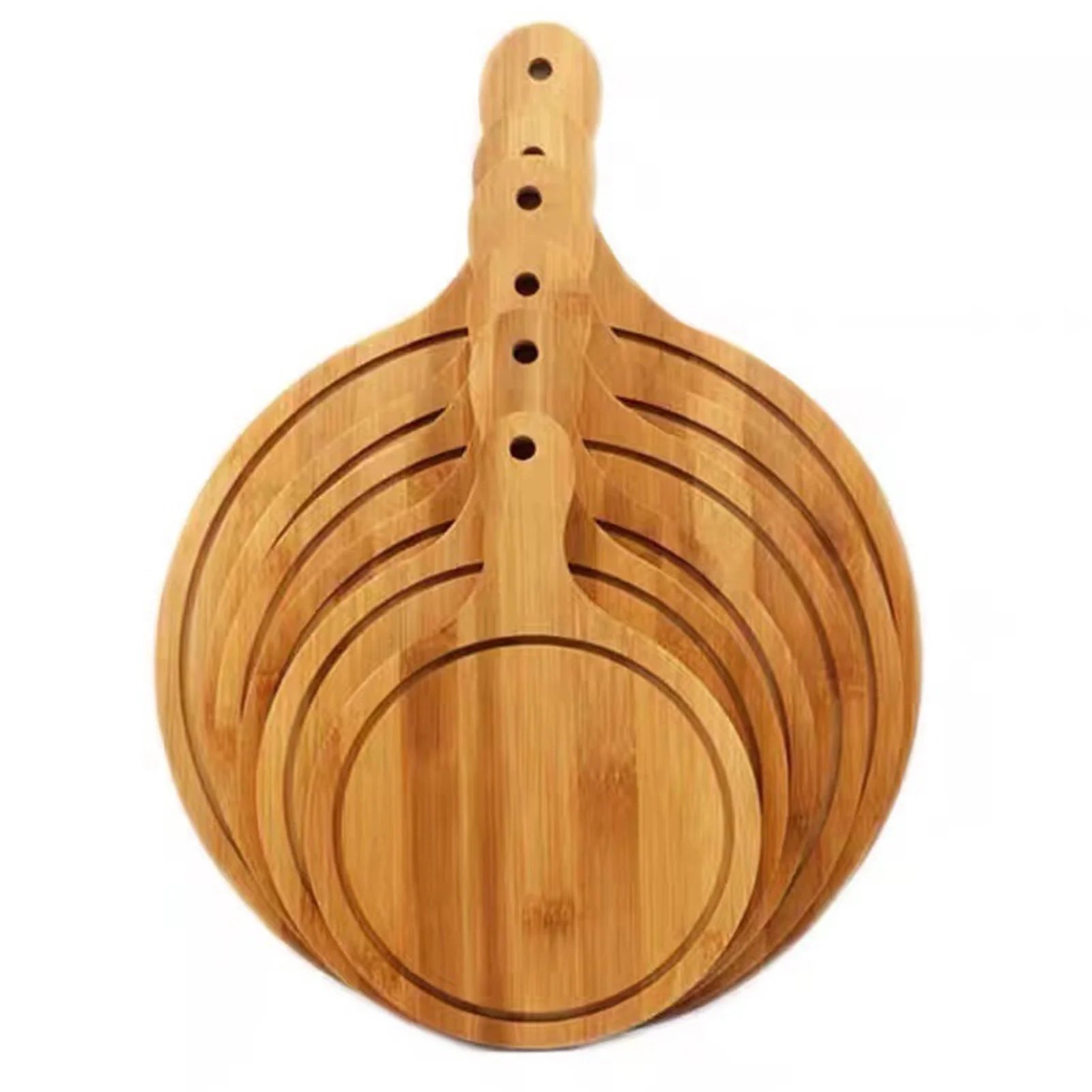 Round Bamboo Pizza Paddle Cutting Board D116