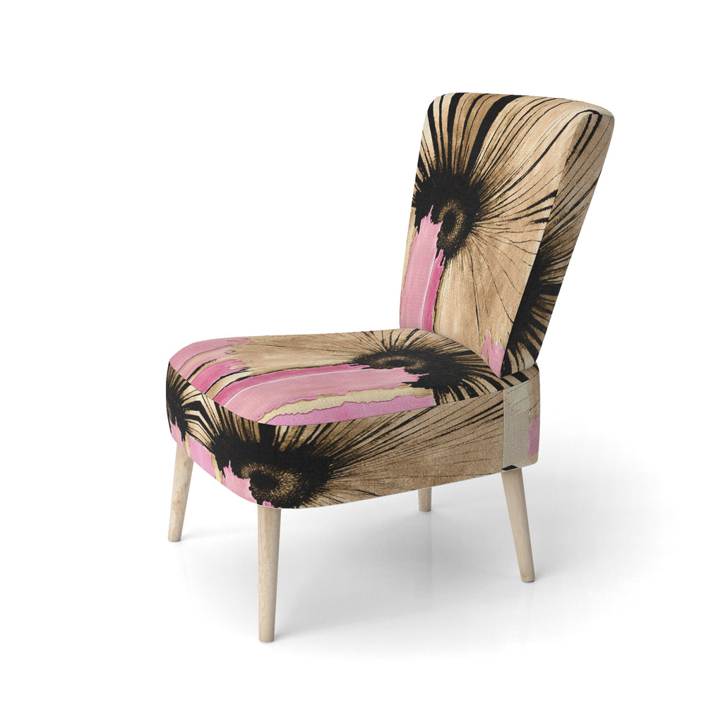 Upholstered Floral Accent Chair T802