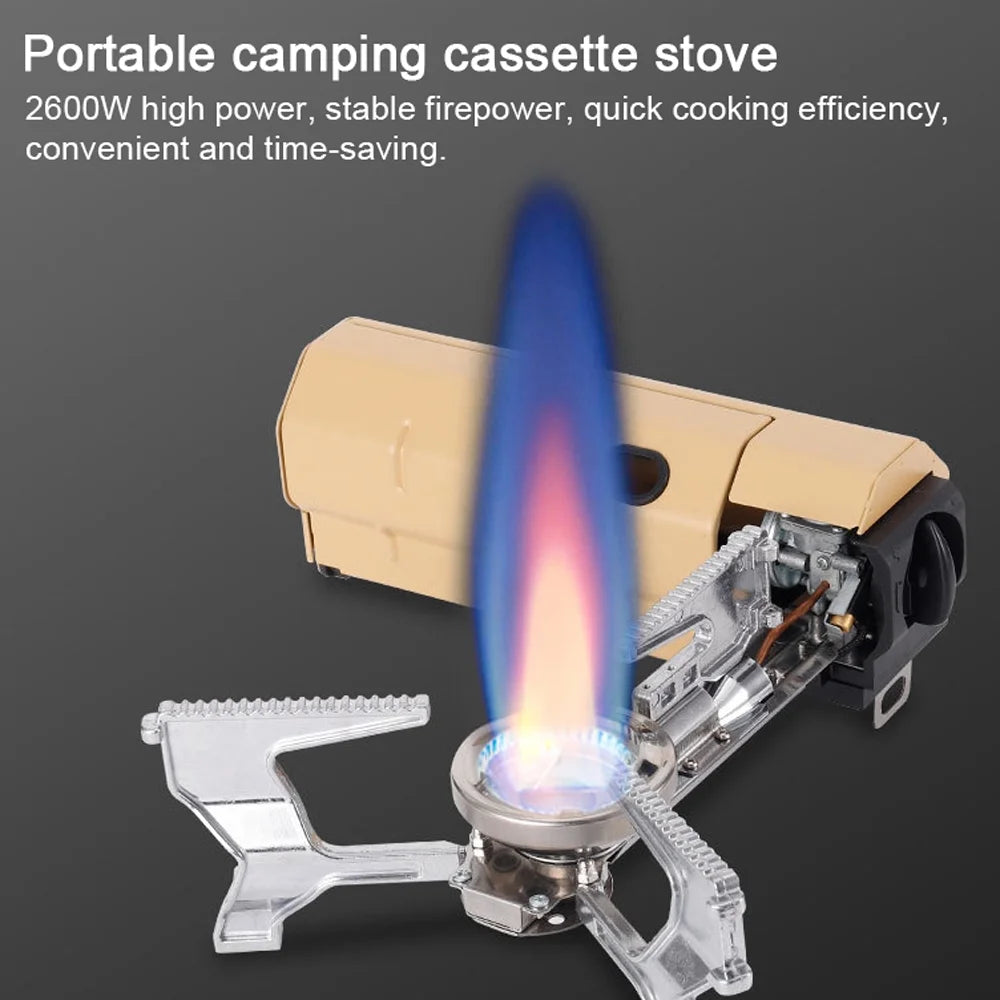 Portable Folding Butane Camping Stove 2600W with Electronic Ignition Carrying Bag F8930