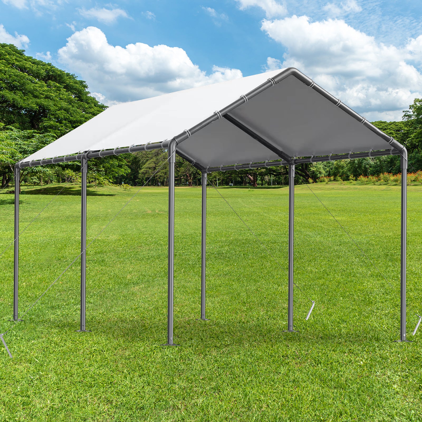 10 x 20Ft Heavy Duty Carport with Steel Wire Rope I87941