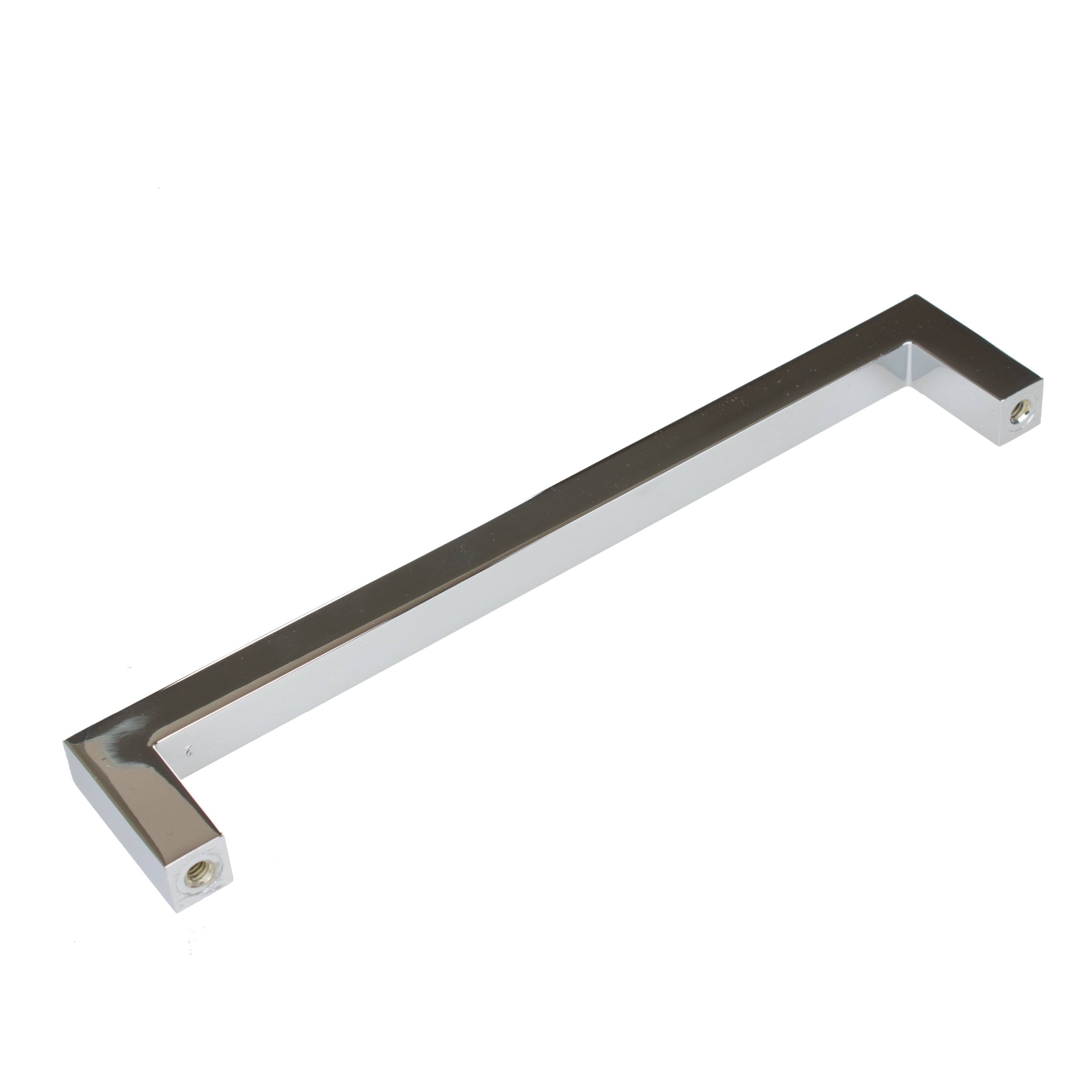 6.25-Inch Solid Square Cabinet Bar Pull Handle Polished Chrome Pack of 25 W48571