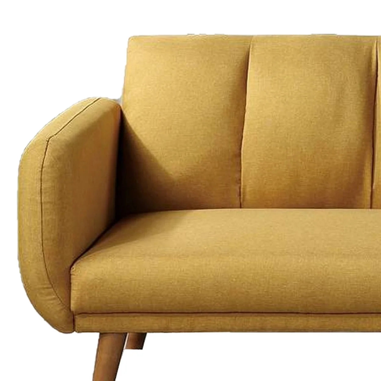 Adjustable Upholstered Sofa with Track Armrests and Angled Legs Y427763