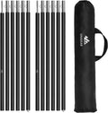 Telescopic Tent Pole Set of 2 Aluminium Adjustable 40 cm - 240 cm M3027