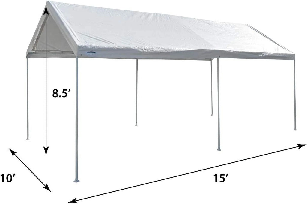 White 10' x 15' Carport Shelter P9837