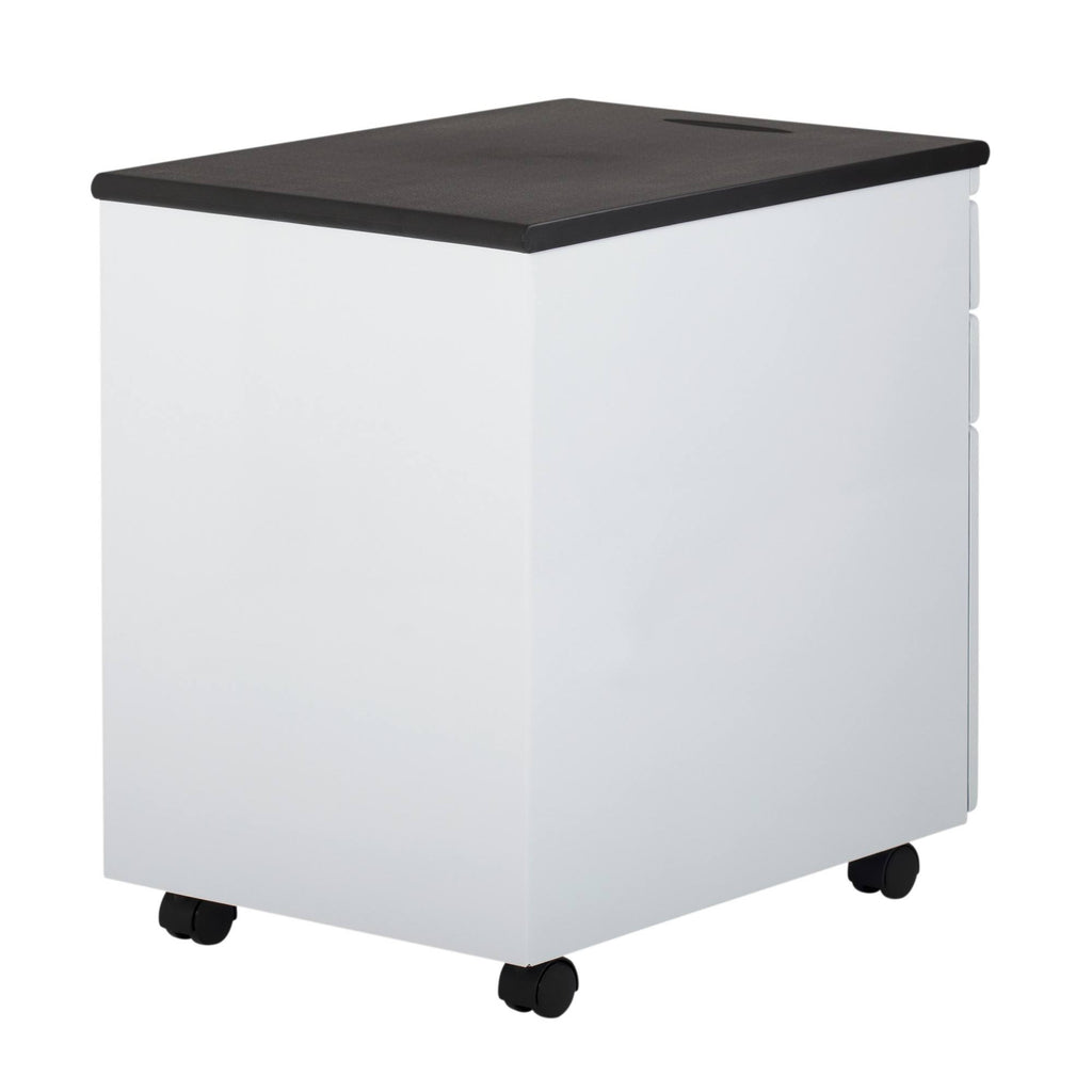3 Drawer Metal Rolling File Cabinet with Locking Drawers B667