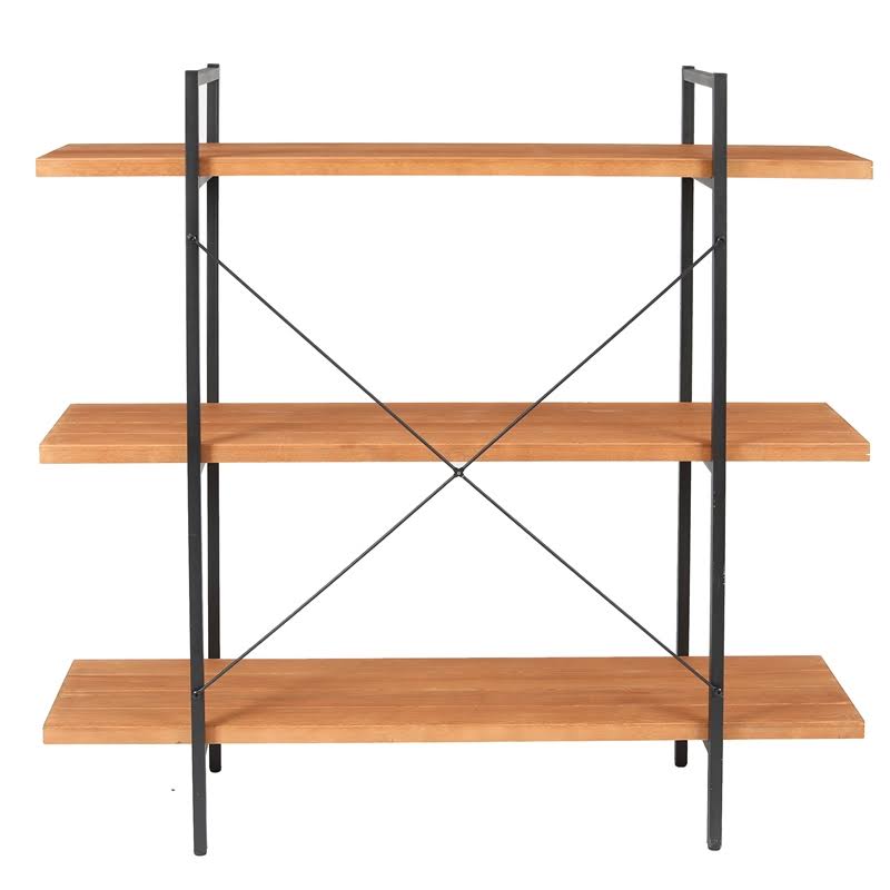 Wood and Metal Etagere Bookcase K709