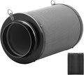 6 Inch Carbon Filter Scrubber with Australia Virgin Charcoal, Silver, Pack of 2 L1288