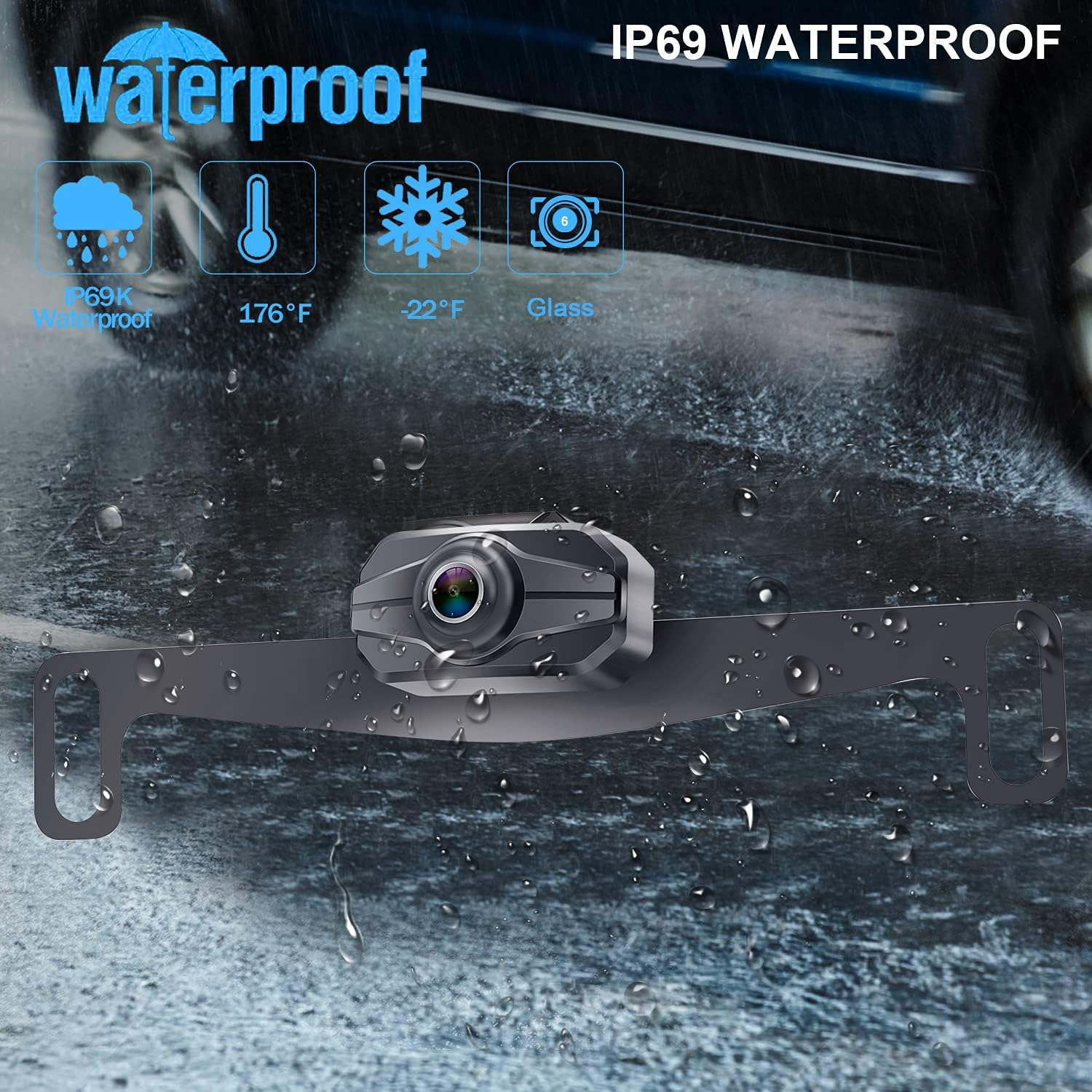 HD 1080P Wireless Backup Camera with 5" Monitor Rear View Camera G617