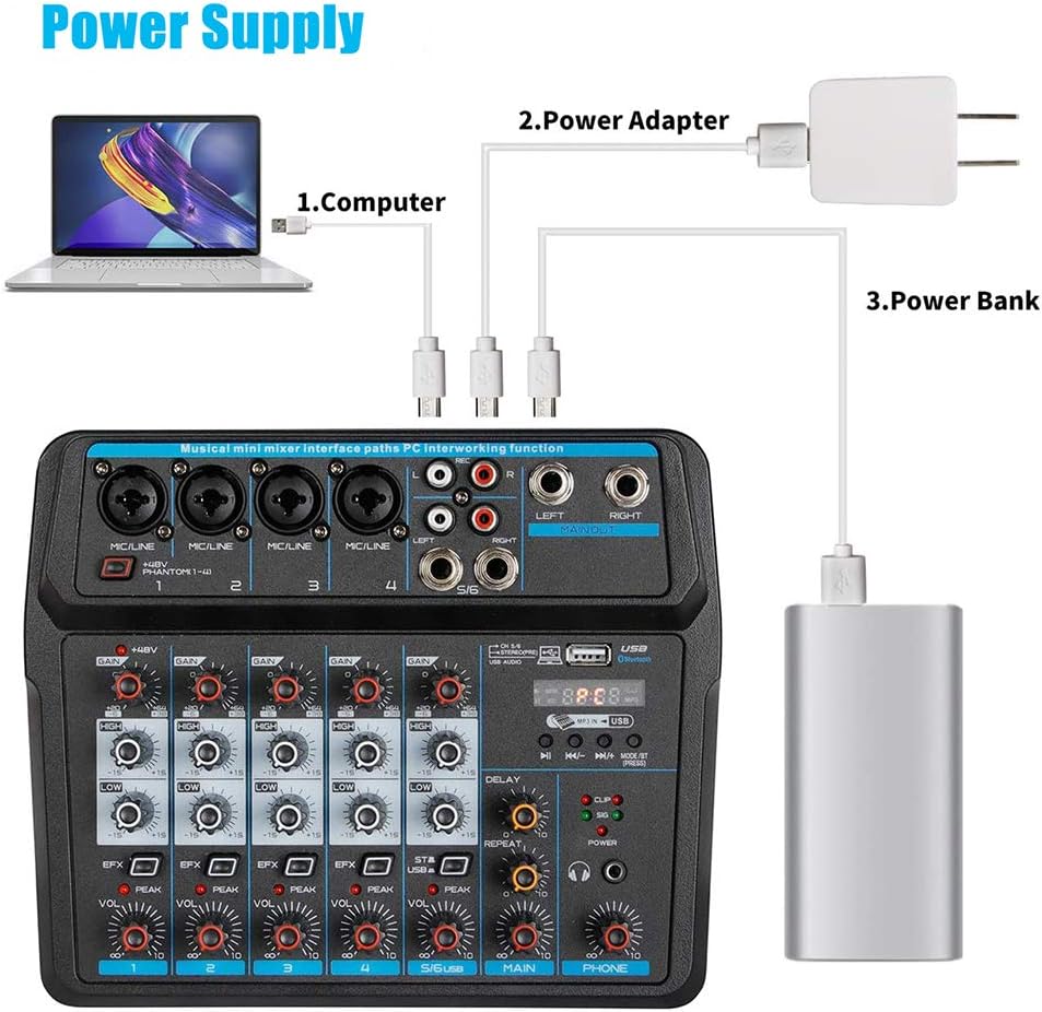 6 Channel Bluetooth Sound Mixer Pack of 2 A56035