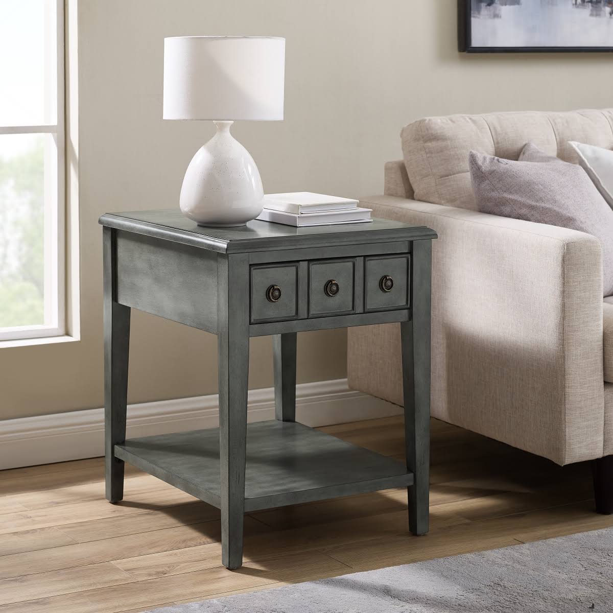 Gray Side Accent Table H309