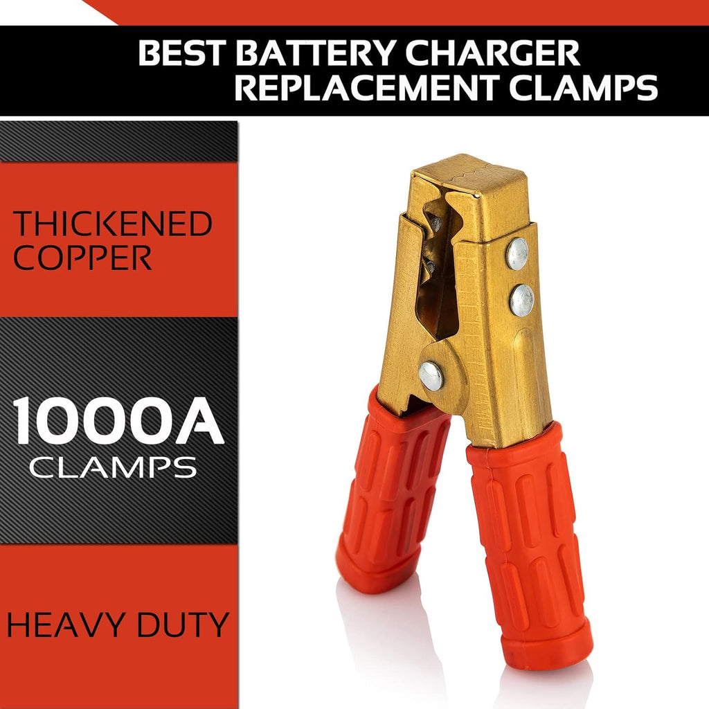 Heavy Duty Pure Copper Jumper Cables Car Battery Charger Clamps (2 PCS) V2833