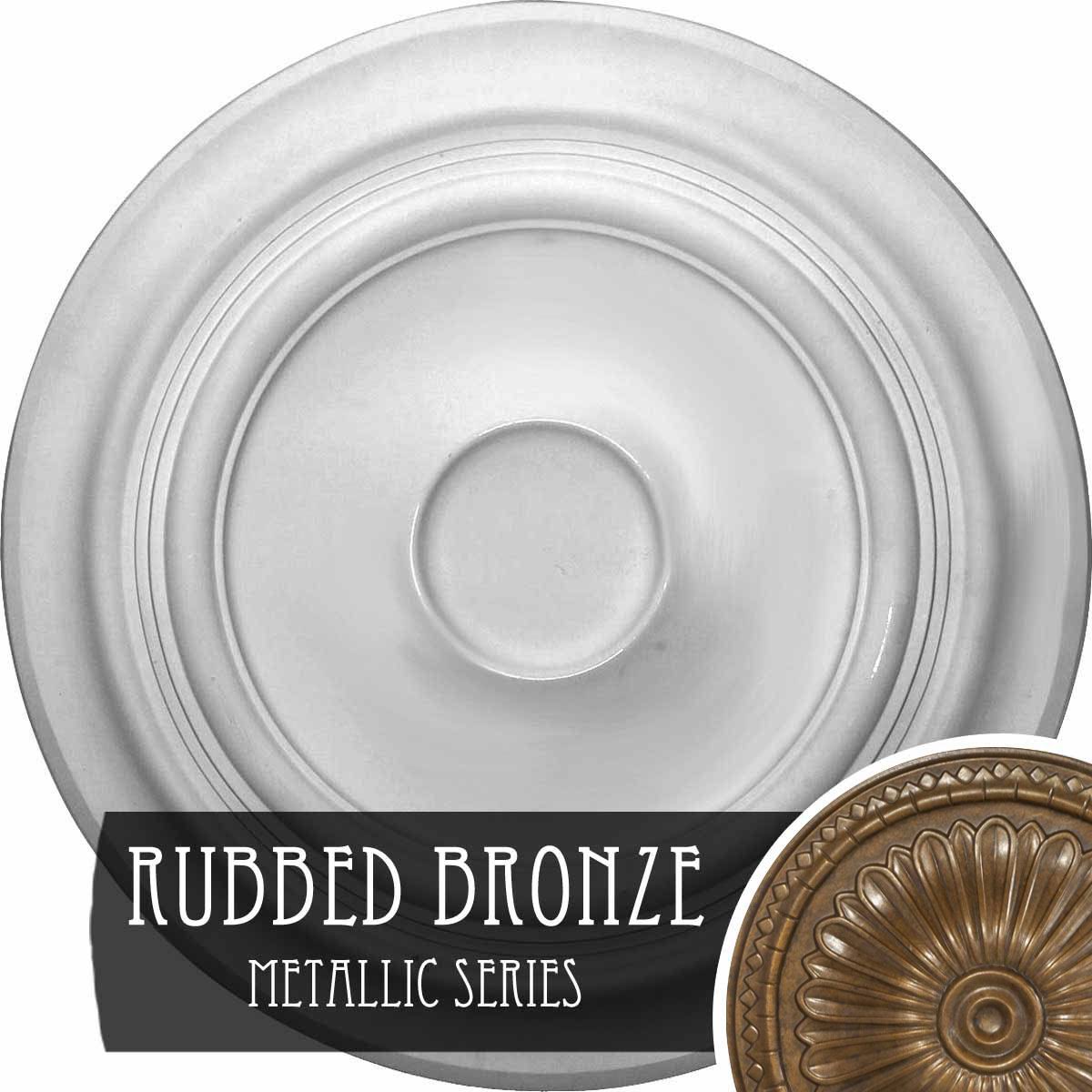 Traditional Ceiling Medallion Hand-Painted Rubbed Bronze O27587