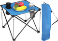 4FT Folding Camping Table, Aluminum, Height Adjustable, Water Resistance, Portable Table P365