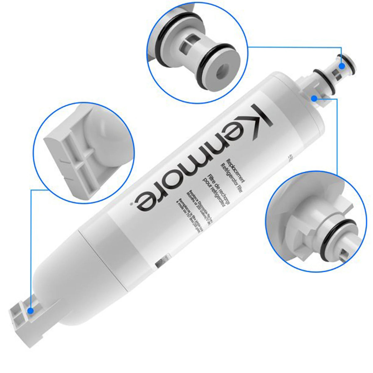 Refrigerator Water Filter Replacement Compatible with Kenmore 46-90410, 469010, 6-9085, 9085, AQUACREST AQF-4396508 K7677