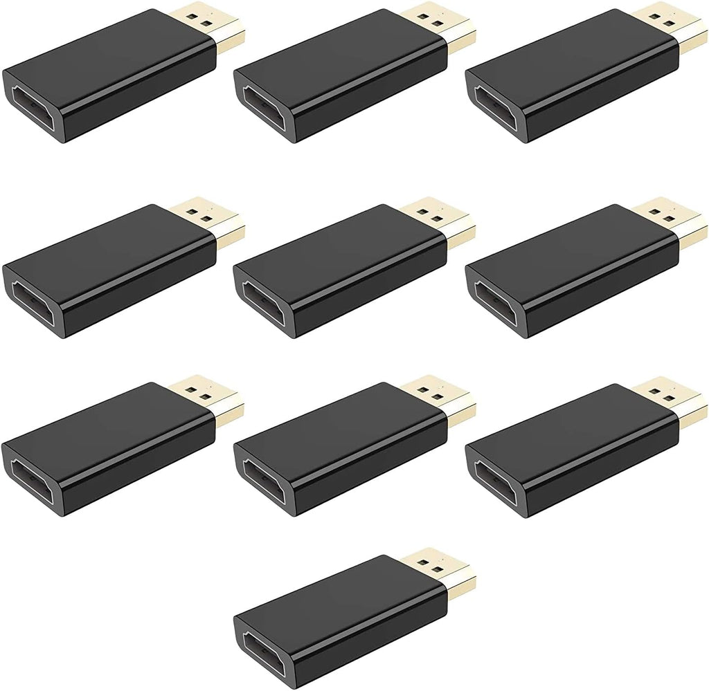 Displayport to HDMI Adapter 10 Pack, 1080P Gold Plated Dp to HDMI Converter Male to Female 1.3V Pack of 2 N773467