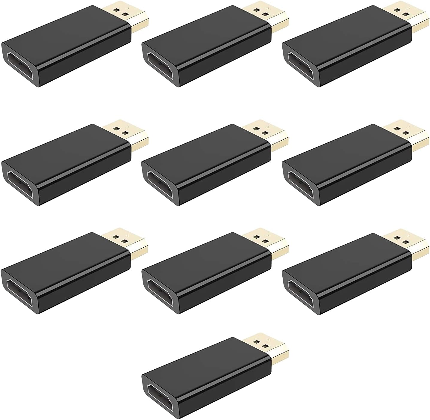 Displayport to HDMI Adapter 10 Pack, 1080P Gold Plated Dp to HDMI Converter Male to Female 1.3V Pack of 2 N773467