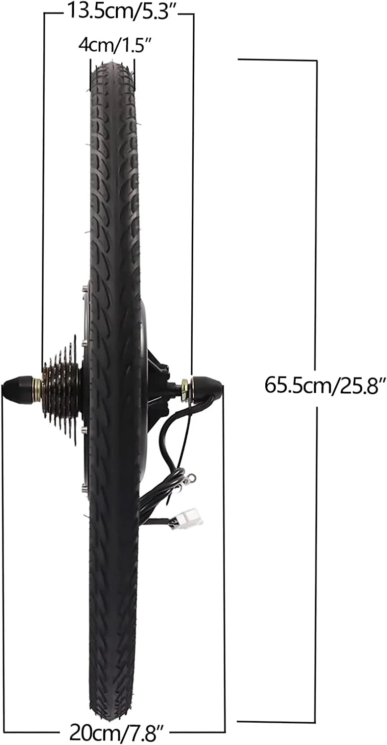 26" 48 Volt 1000 Watts Electric Bike Hub Motor Conversion Kit U2017