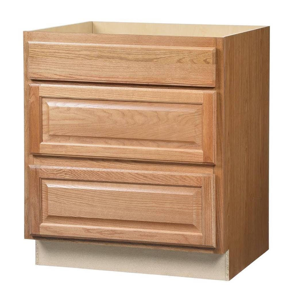 Pots and Pans Drawer Base Kitchen Cabinet in Medium Oak R76437