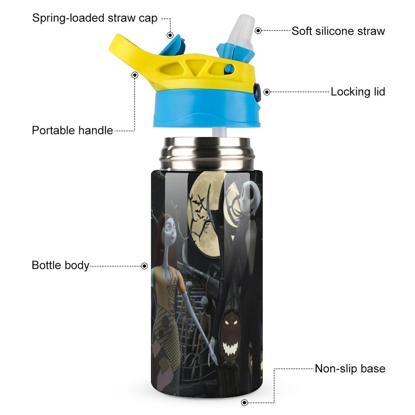 Insulated Stainless Steel Water Bottle With Straw L477