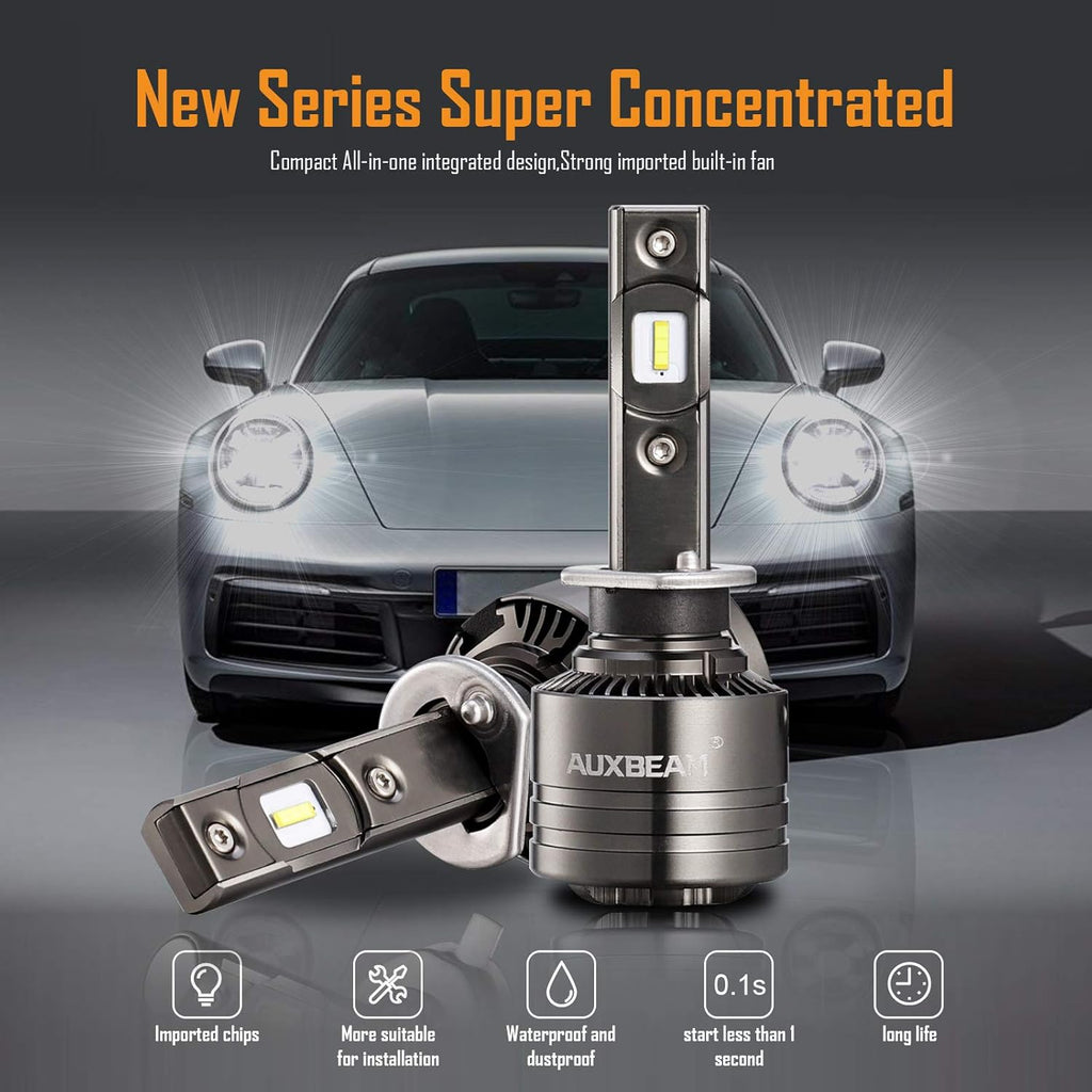 H1 LED Bulbs 6000K Pure White Pack of 2 G768849
