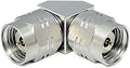 1.85 mm Male to 1.85 mm Male Right Angle Microwave Adapter, DC to 67 GHz, 50 Ohm, Stainless Steel Body P3866